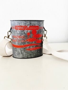 Vintage Old Pal Metal Wading Bait Can Crossbody / Circa 1950’s - 1960’s